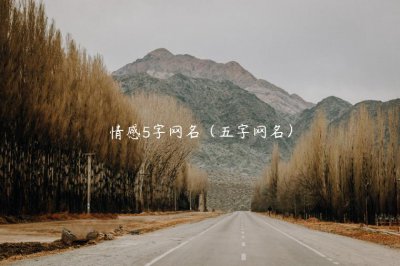 ​情感5字网名（五字网名）