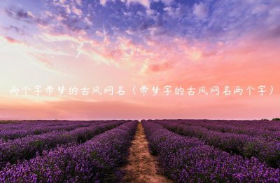 ​两个字带梦的古风网名（带梦字的古风网名两个字）